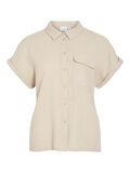 VILA VILANIA SHORT SLEEVED SHIRT, Feather Gray, highres - 14105430_FeatherGray_001.jpg