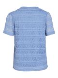 VILA ROUND NECK SHORT SLEEVED TOP, Blissful Blue, highres - 14103310_BlissfulBlue_002.jpg