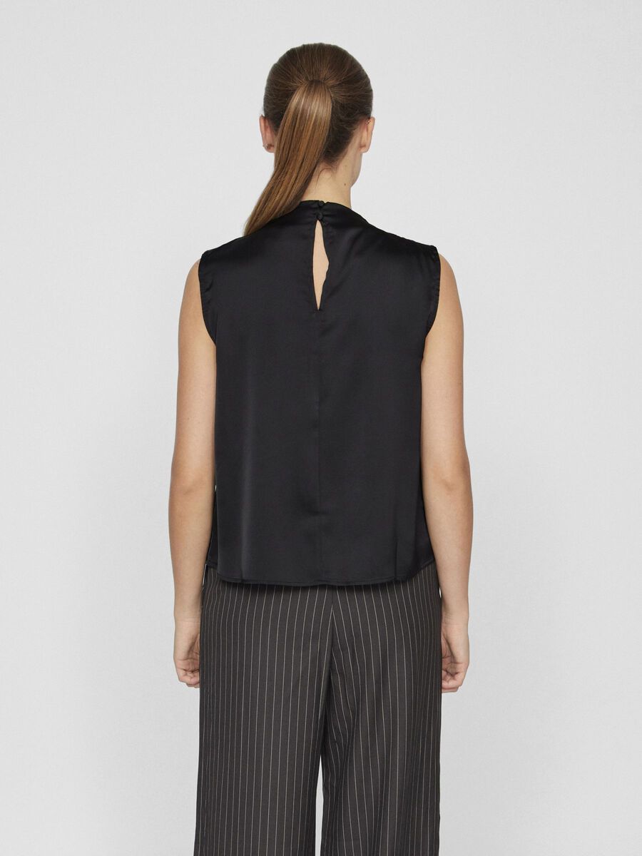 VILA HIGH NECK SLEEVELESS TOP, Black, highres - 14103704_Black_004.jpg