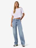 Product image thumbnail - SHORT SLEEVED SEMI CROPPED TOP, Bright White | 3
