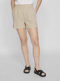 VILA HIGH WAIST COTTON SHORTS, Feather Gray, highres - 14089489_FeatherGray_003.jpg