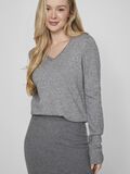 VILA VIRIL V-NECK KNITTED PULLOVER, Medium Grey Melange, highres - 14042769_MediumGreyMelange_007.jpg