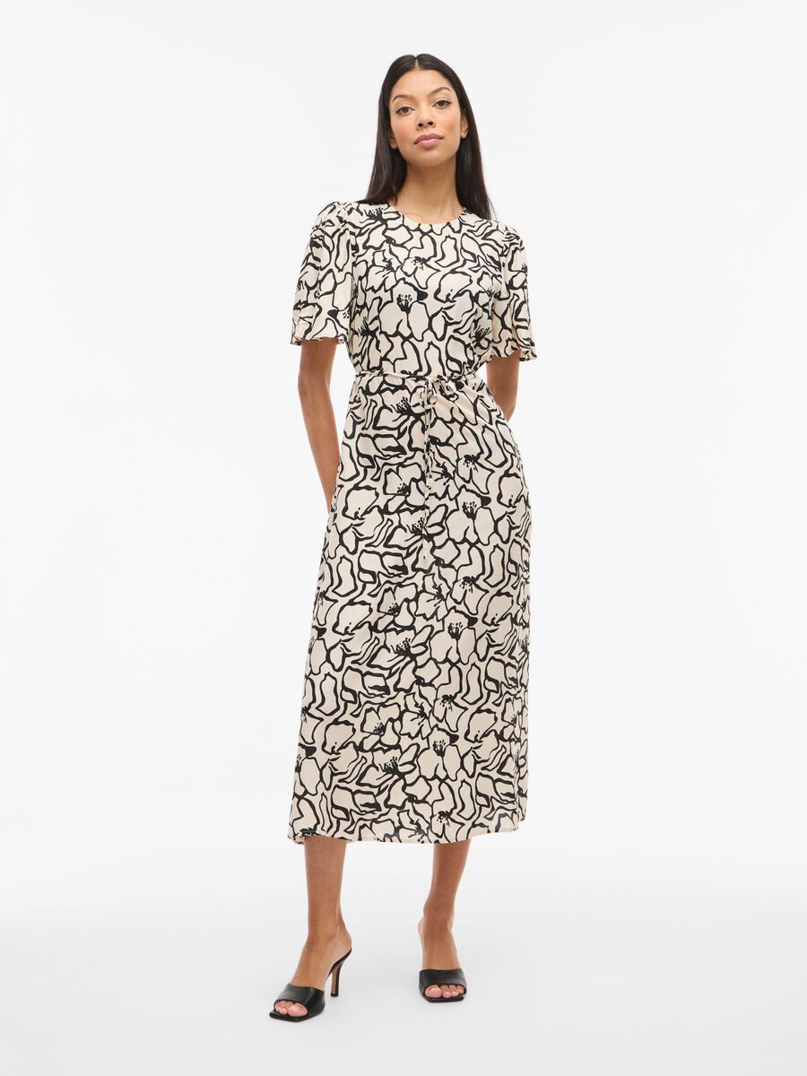 Carousel image - VIGRACE SHORT SLEEVED MIDI DRESS, Sandshell | 4