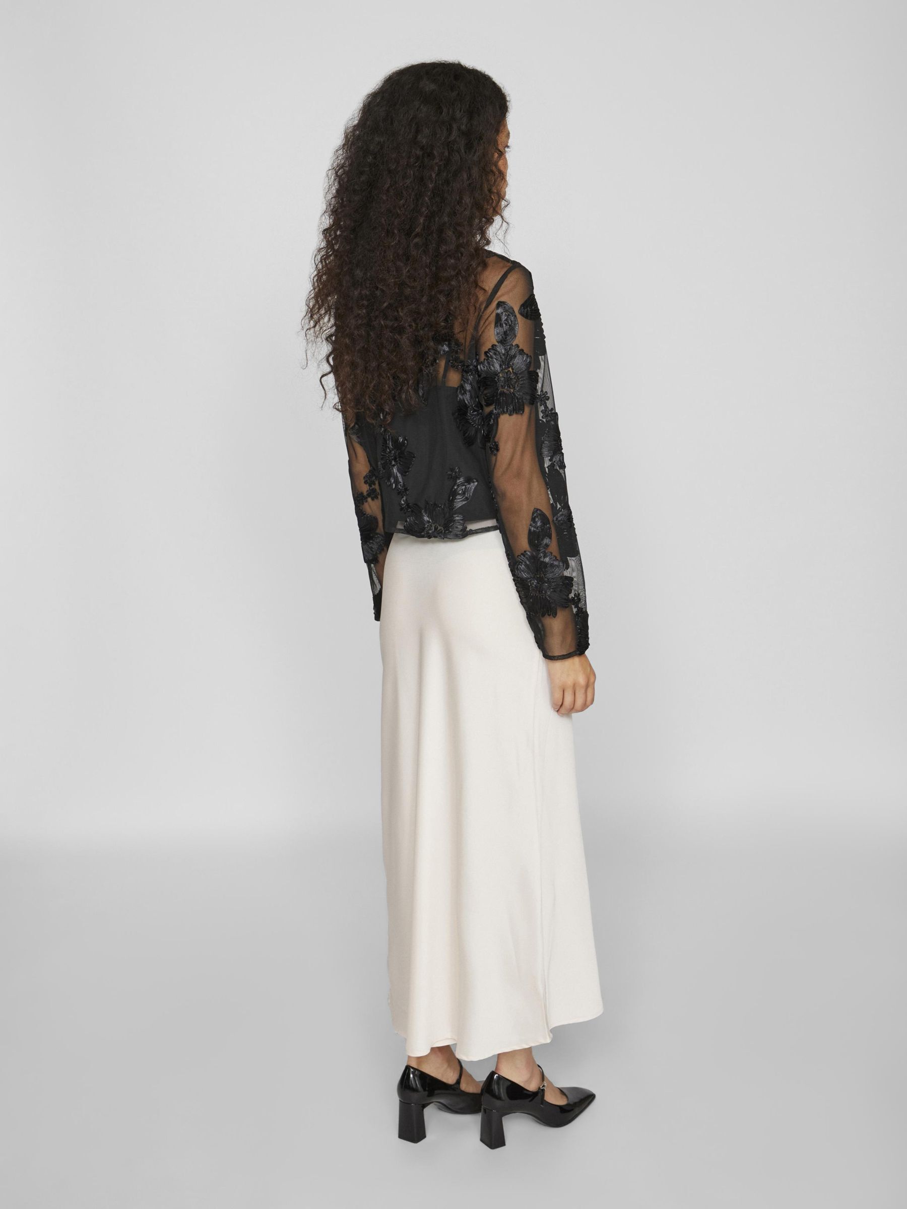 HIGH WAIST MAXI ROK Roze VILA