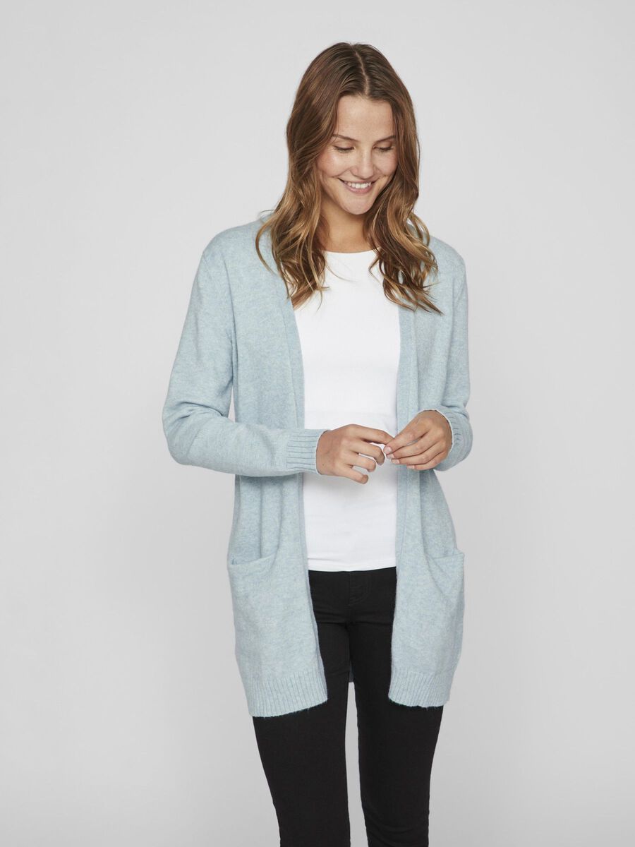 Vila BASIC KNITTED CARDIGAN, Tourmaline, highres - 14044041_Tourmaline_958890_003.jpg