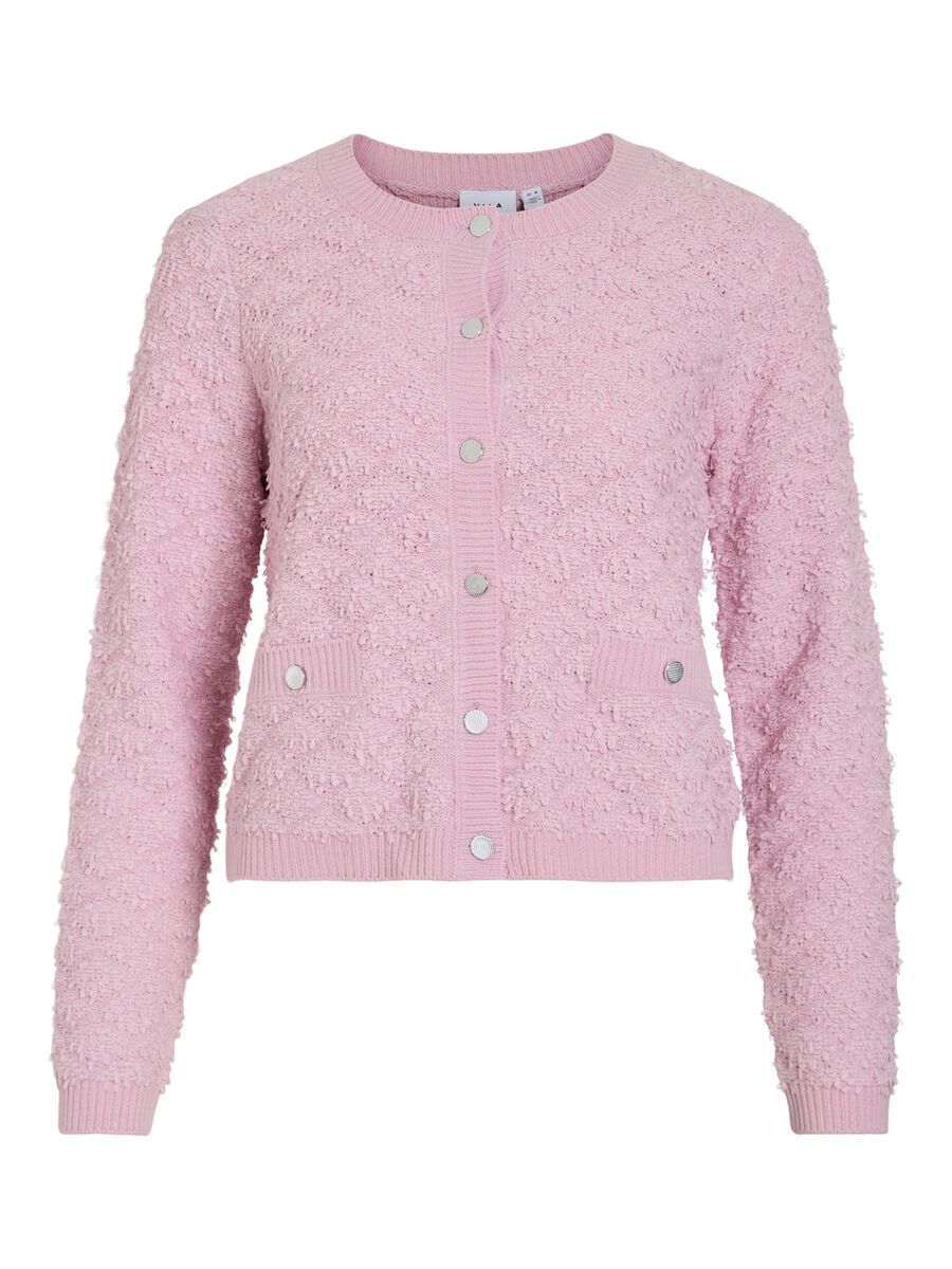 VILA BUTTONED KNITTED CARDIGAN, Winsome Orchid, highres - 14104613_WinsomeOrchid_1163915_001.jpg