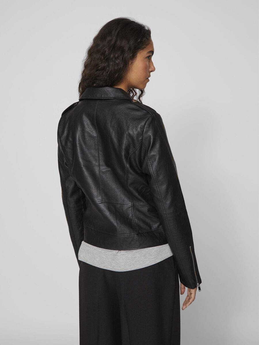 VILA VICARA COATED BIKER JACKET, Black, highres - 14044851_Black_004.jpg