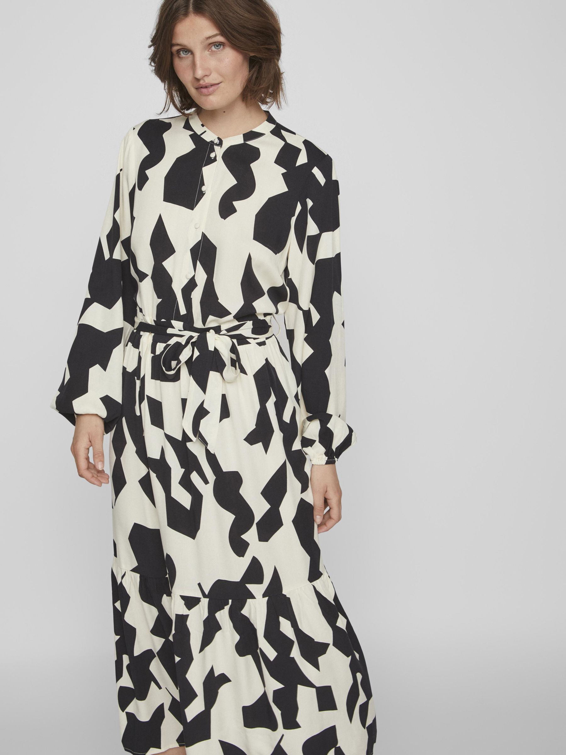 LONG SLEEVE MIDI DRESS Black VILA