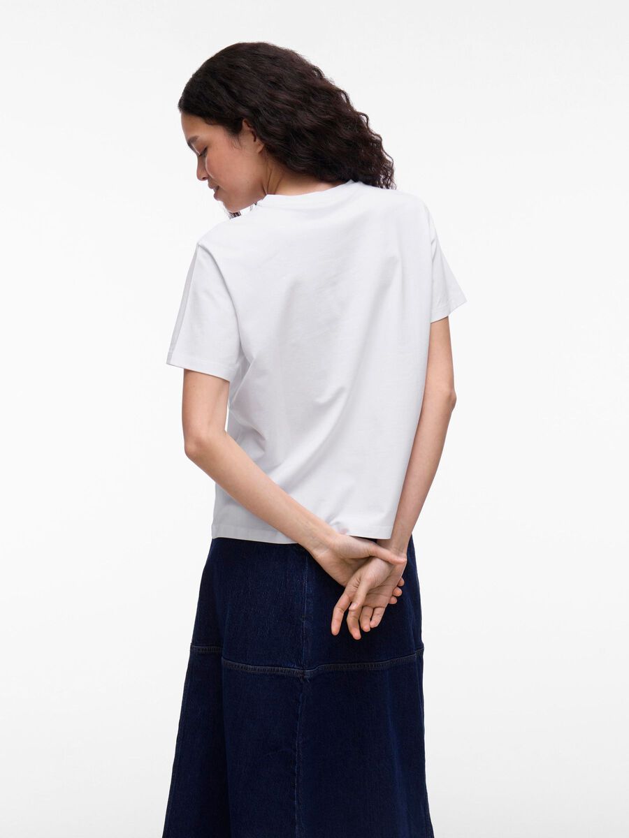 VILA VINORA ROUND NECK T-SHIRT, Bright White, highres - 14103448_BrightWhite_1239985_004.jpg