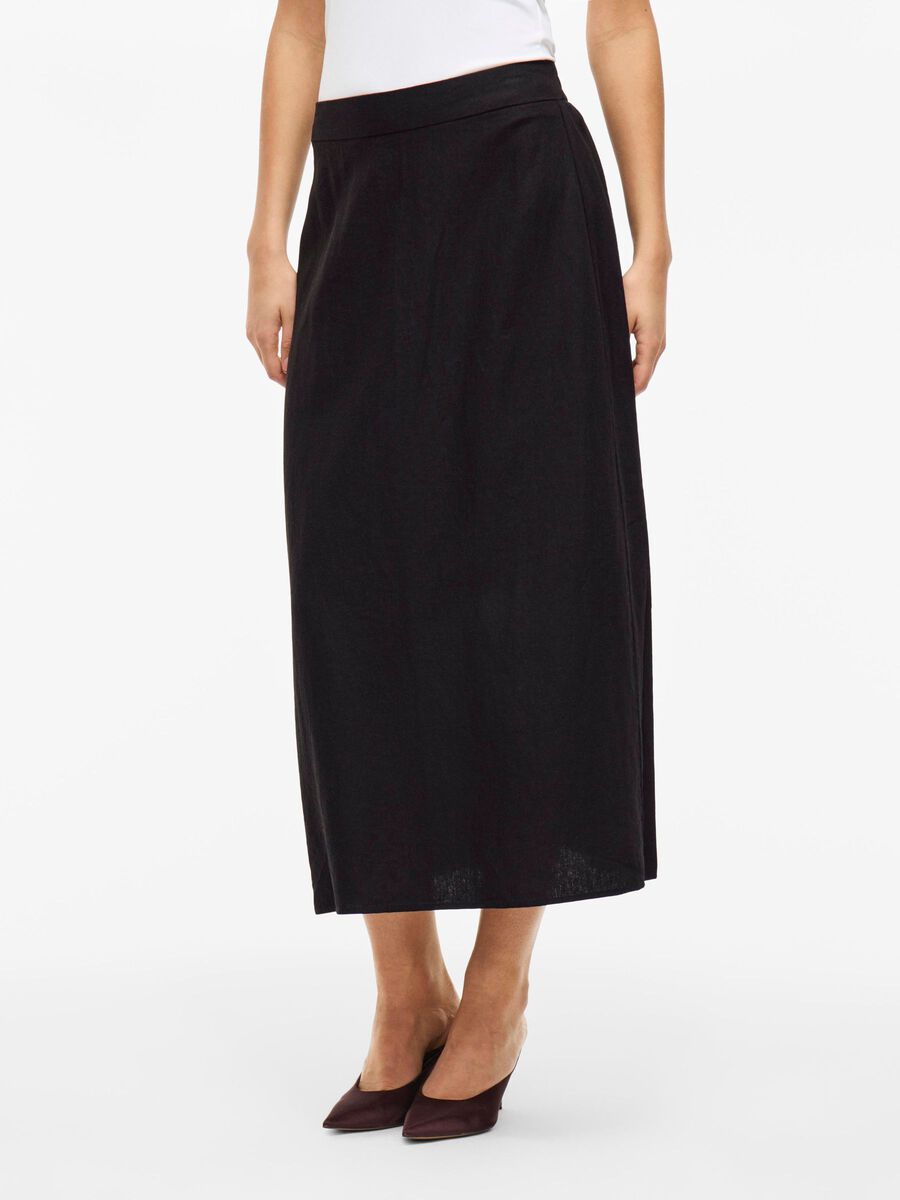 VILA MAXI A-LINE SKIRT, Black, highres - 14107383_Black_003.jpg