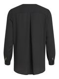 Vila HIGH LOW SPLIT NECK SHIRT, Black, highres - 14044253_Black_002.jpg