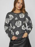 VILA JAQUARD KNITTED PULLOVER, Medium Grey Melange, highres - 14099841_MediumGreyMelange_1131455_007.jpg