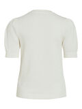 Vila SHORT-SLEEVED KNITTED TOP, White Alyssum, highres - 14084421_WhiteAlyssum_002.jpg