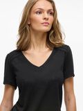 VILA SHORT SLEEVED V-NECK TOP, Black Beauty, highres - 14093441_BlackBeauty_007.jpg