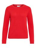 VILA VIDALO BASIC KNITTED PULLOVER, Poppy Red, highres - 14082767_PoppyRed_001.jpg
