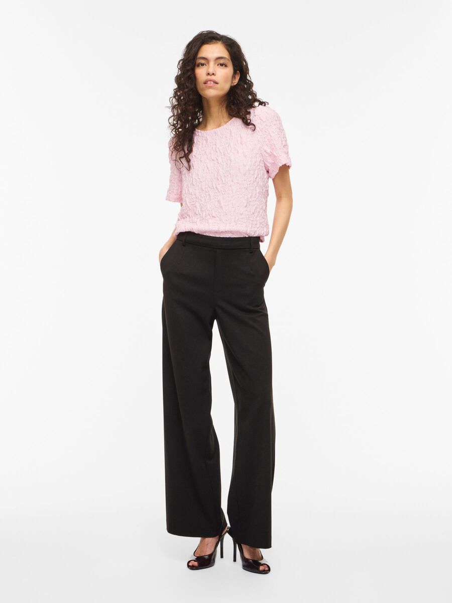 Carousel image - VISOPHIA ROUND NECK SHORT SLEEVED TOP, Cherry Blossom | 4