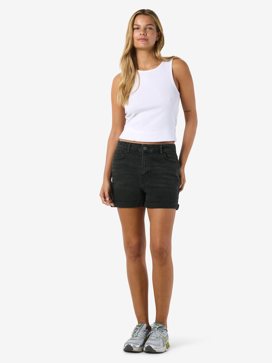 Product carousel image - SLIM-FIT DENIM SHORT, Black Denim | 2