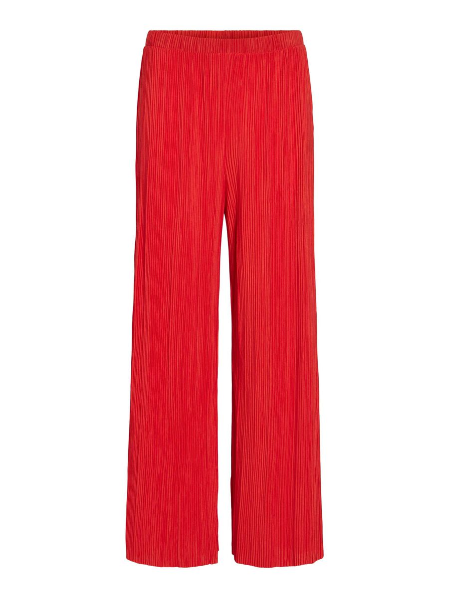 VILA RIBBED WIDE-LEG TROUSERS, Aurora Red, highres - 14089681_AuroraRed_001.jpg