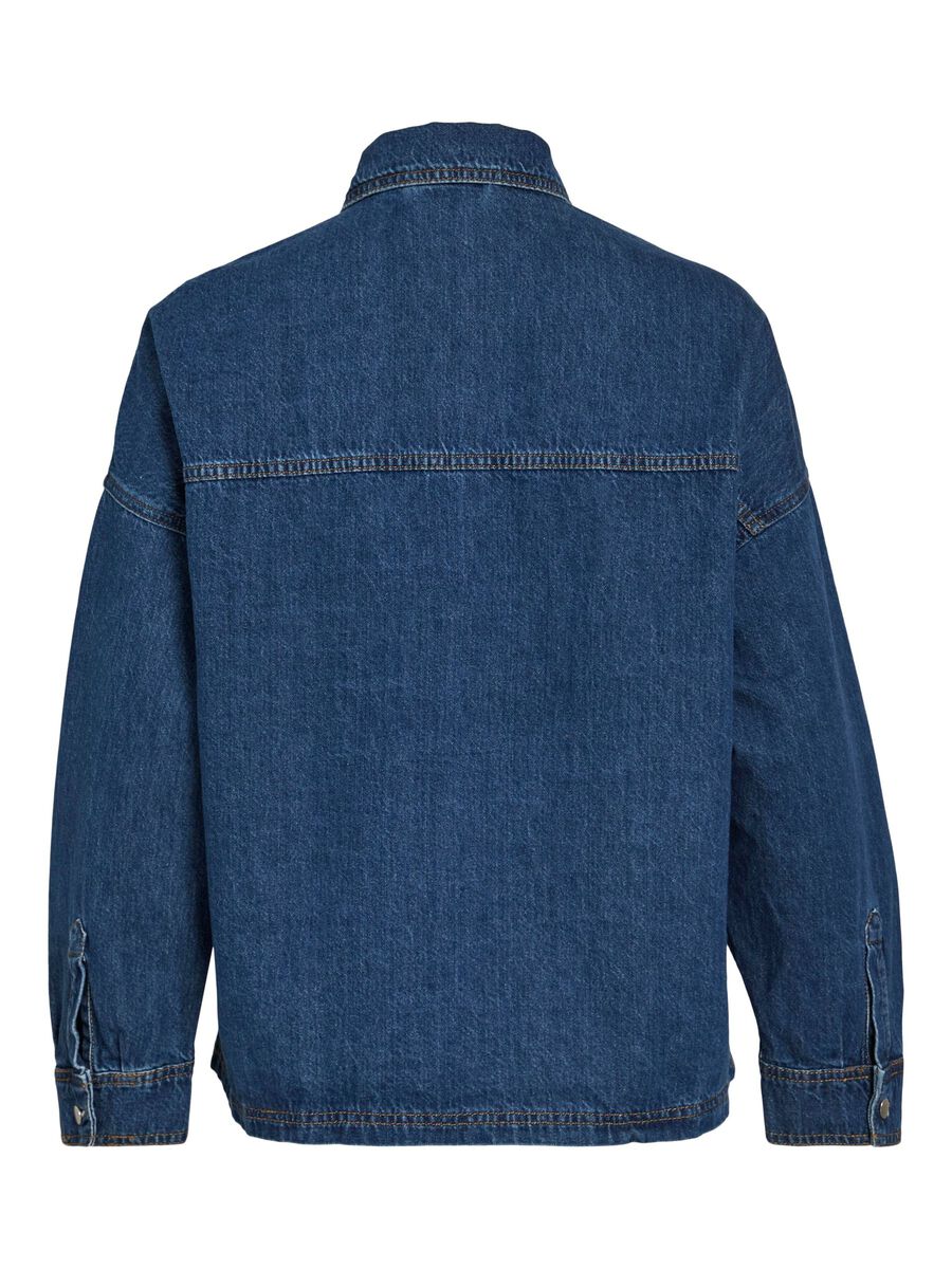 VILA VICREEK DENIM SHIRT, Medium Blue Denim, highres - 14104641_MediumBlueDenim_002.jpg