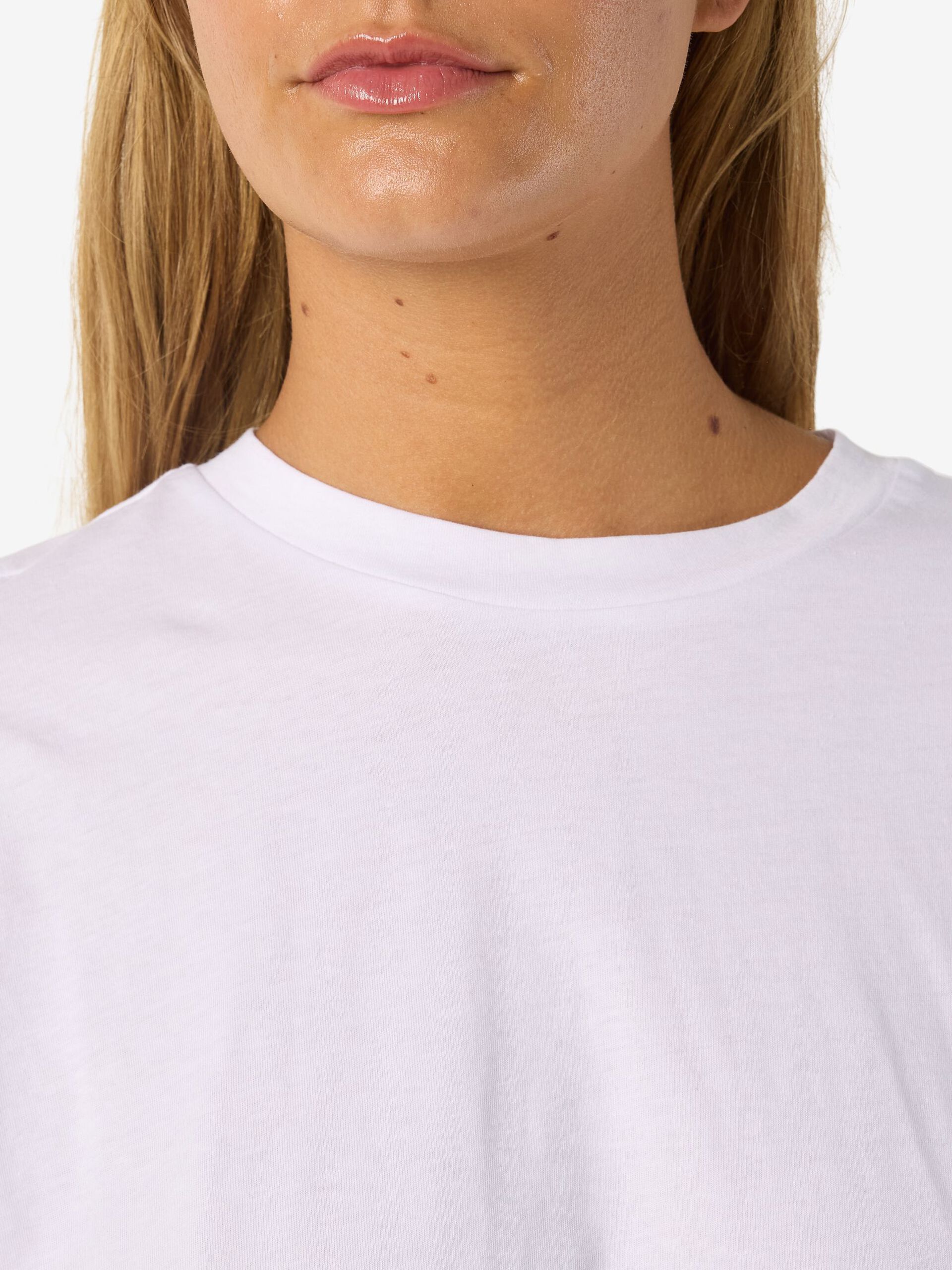 Carousel image - SHORT SLEEVED SEMI CROPPED TOP, Bright White | 6