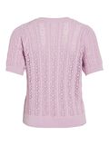 VILA SHORT SLEEVED KNITTED TOP, Winsome Orchid, highres - 14103437_WinsomeOrchid_002.jpg
