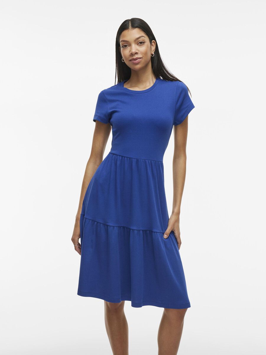 VILA KURZARM MIDIKLEID, Mazarine Blue, highres - 14109684_MazarineBlue_003.jpg