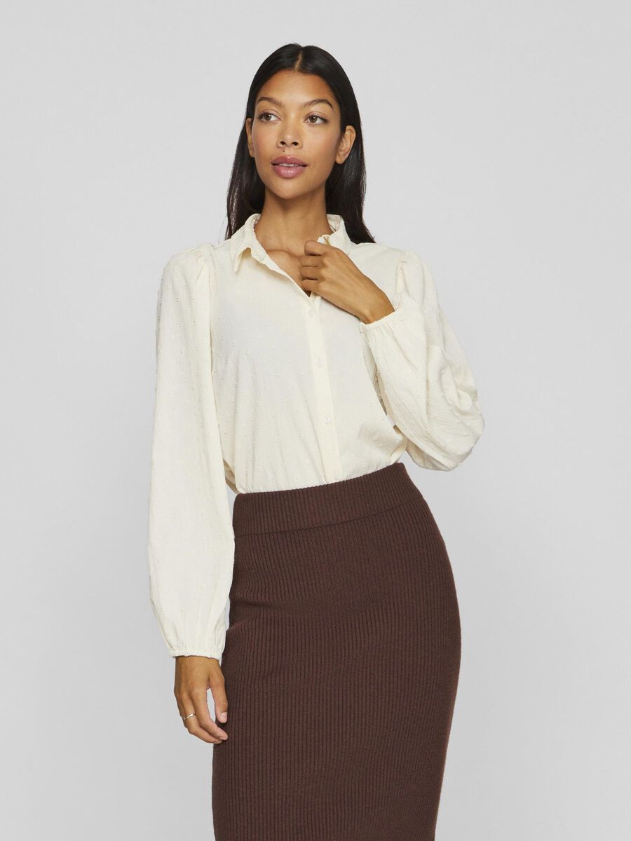 VILA LONG SLEEVED SHIRT, Birch, highres - 14102572_Birch_003.jpg