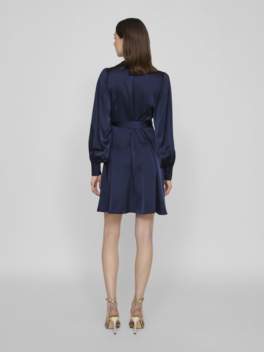 VILA LONG-SLEEVED VESTITO INCROCIATO, Navy Blazer, highres - 14084510_NavyBlazer_004.jpg