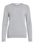 VILA RUNDHALS STRICKPULLOVER, Light Grey Melange, highres - 14110910_LightGreyMelange_1229777_001.jpg