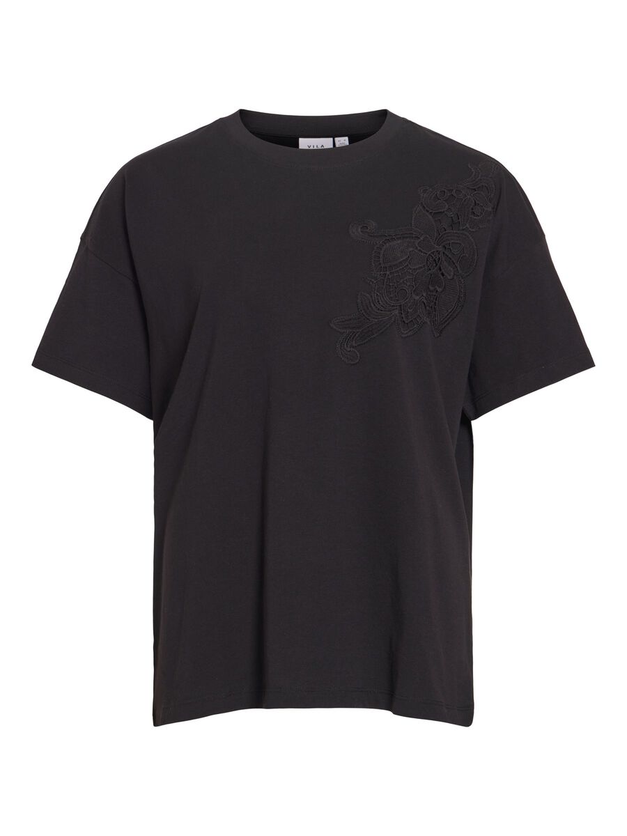 Carousel image - VIVORA COL ROND T-SHIRT OVERSIZE, Black | 6