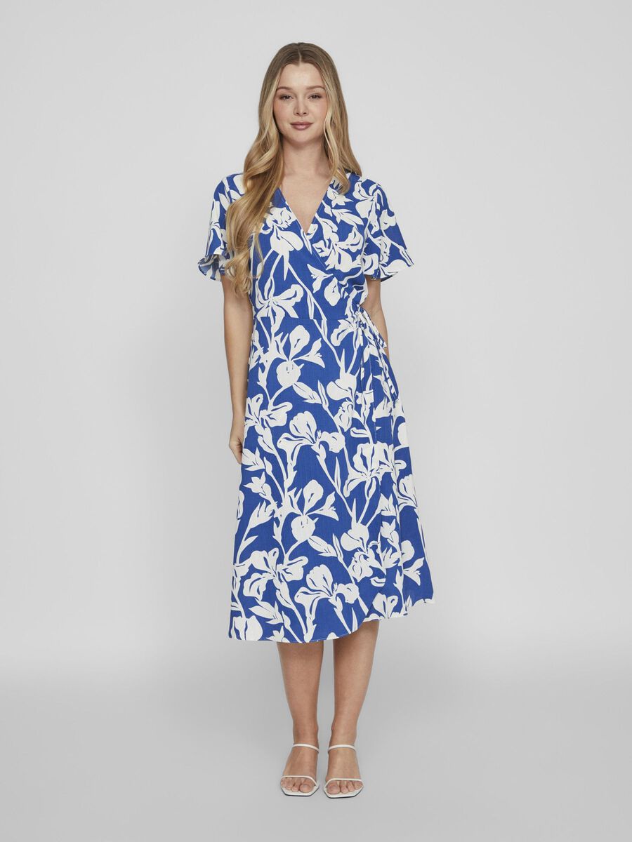 Vila SHORT SLEEVED WRAP DRESS, True Blue, highres - 14059666_TrueBlue_1077118_003.jpg