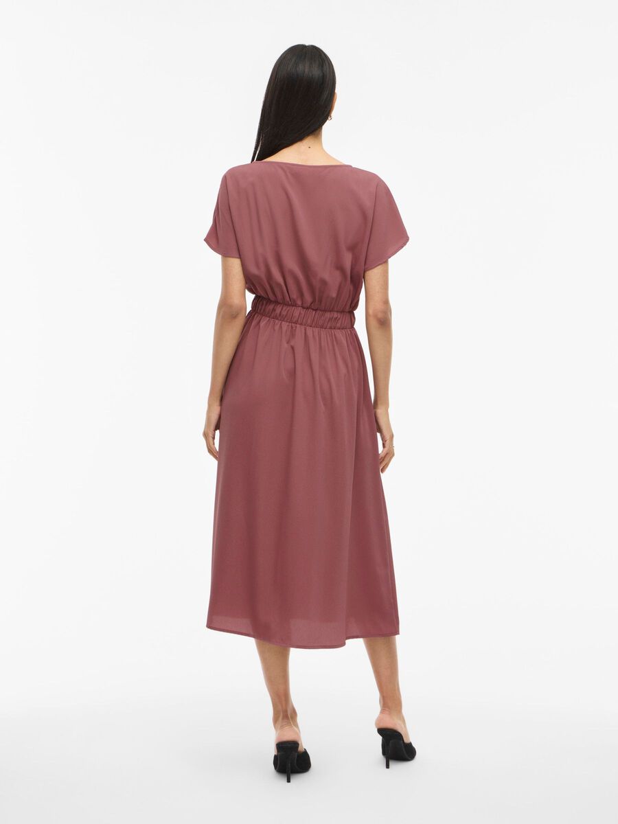 VILA À MANCHES COURTES ROBE MI-LONGUE, Rose Brown, highres - 14109492_RoseBrown_004.jpg