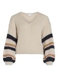 Vila V-NECK KNITTED JUMPER, Feather Gray, highres - 14099070_FeatherGray_1123892_001.jpg