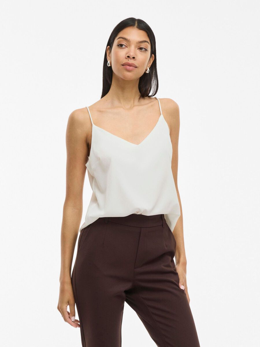 VILA VIMATHILDE V-NECK STRAP TOP, Cloud Dancer, highres - 14109689_CloudDancer_003.jpg