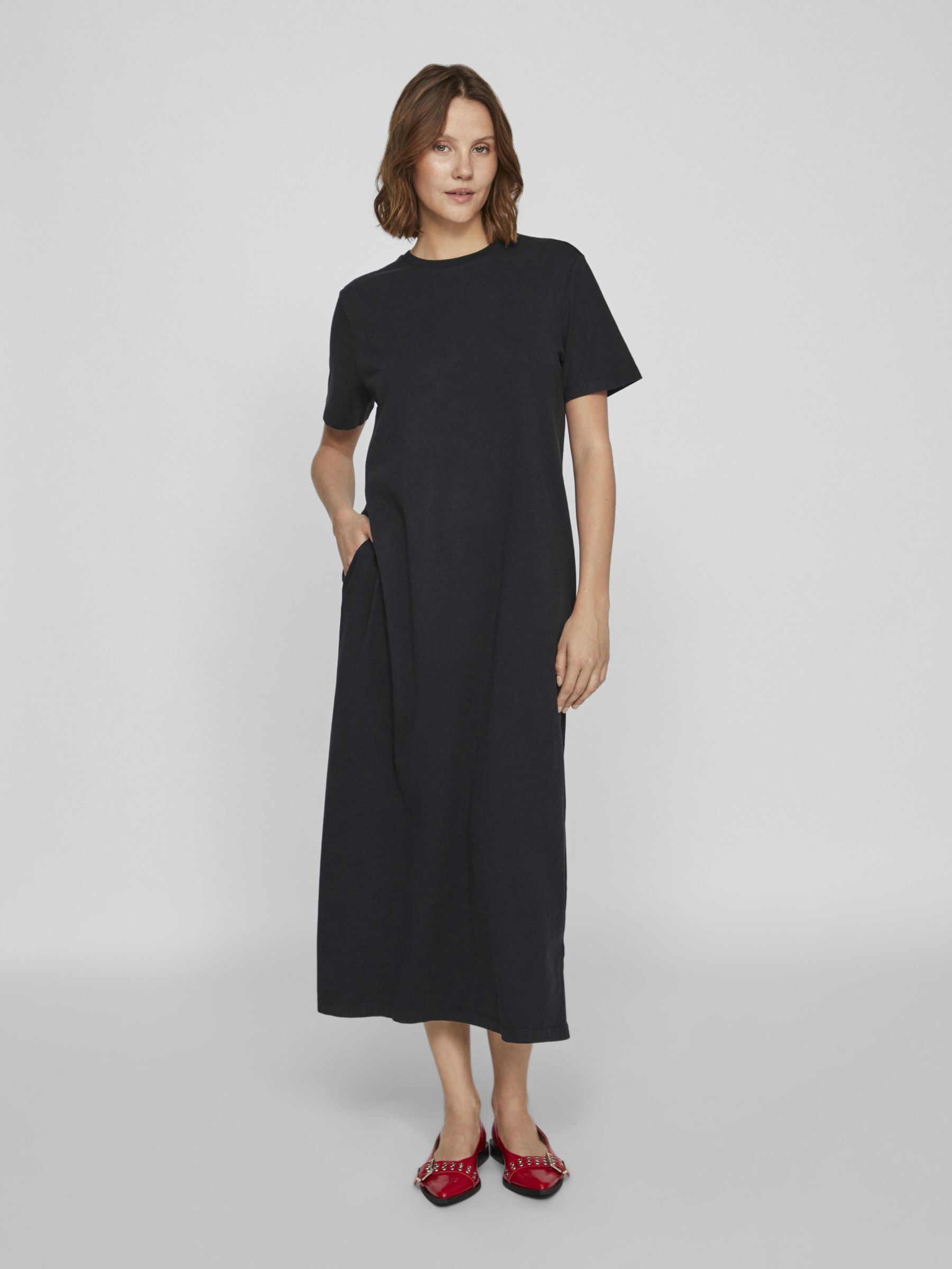 Zwarte maxi jurk korte mouw new arrivals