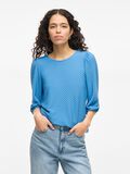 VILA ROUND NECK 3/4 SLEEVED TOP, Blissful Blue, highres - 14107242_BlissfulBlue_003.jpg