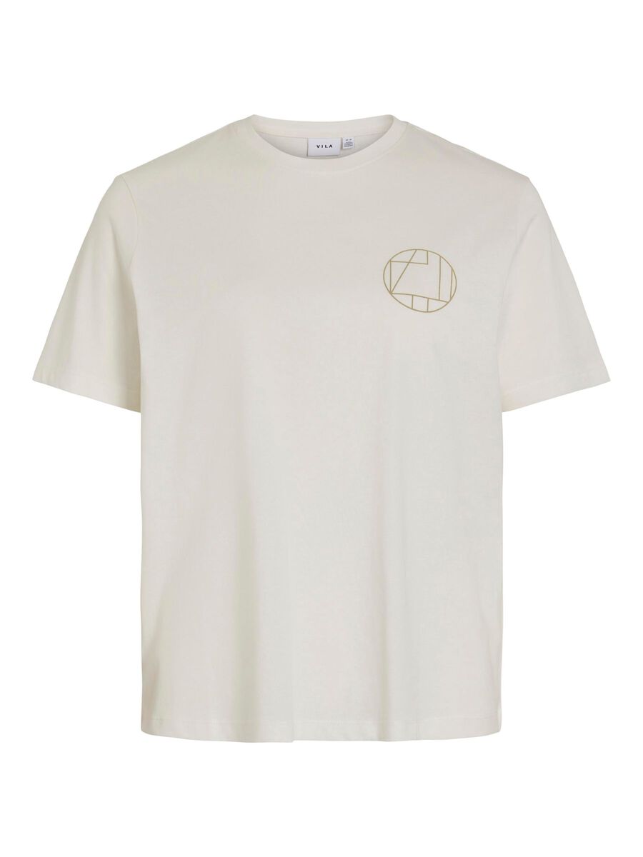 VILA VISYBIL ROUND NECK T-SHIRT, Snow White, highres - 14108443_SnowWhite_1199293_001.jpg