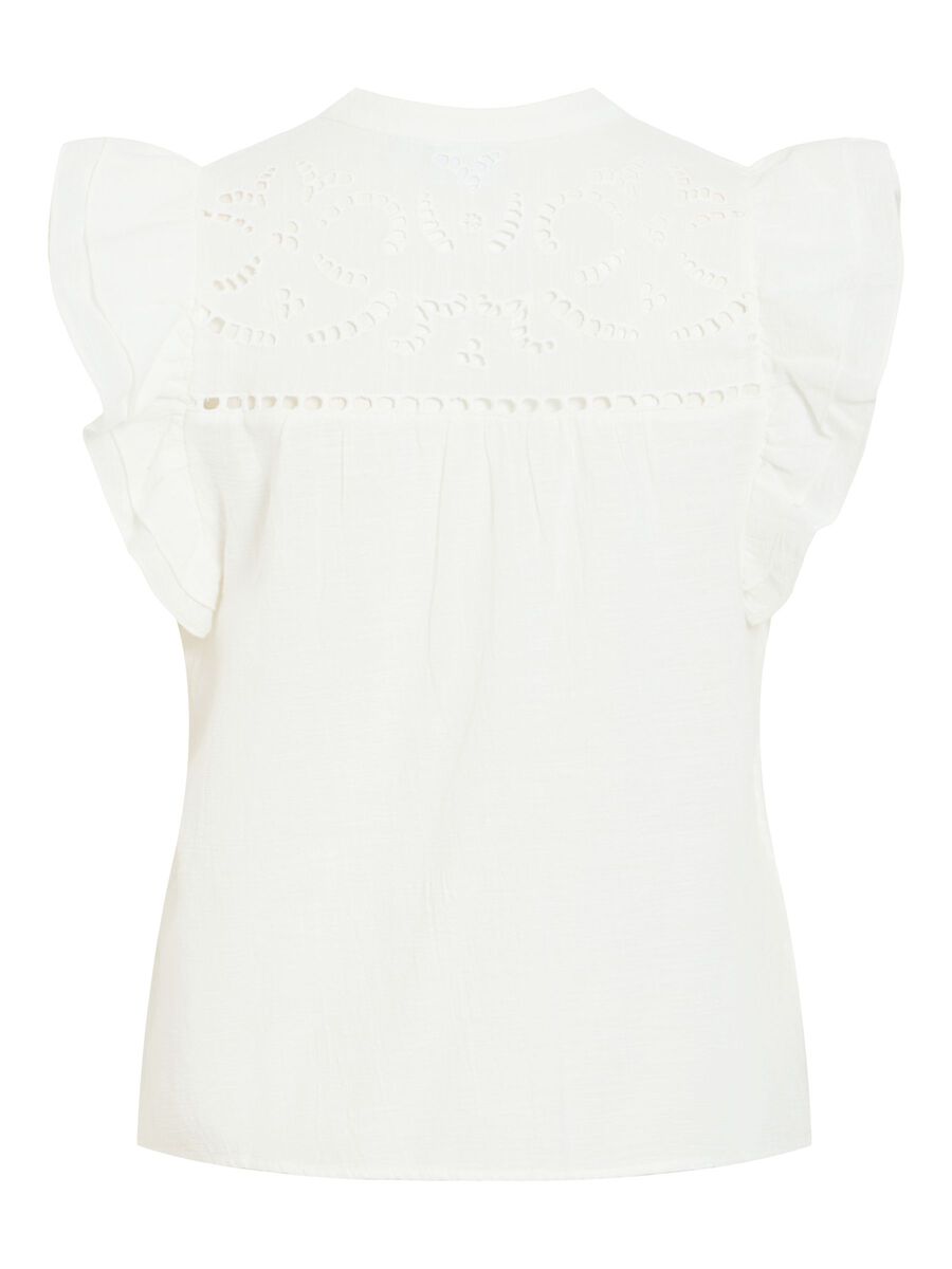 Product carousel image - VITARJA V-HALS MOUWLOZE TOP, Cloud Dancer | 2