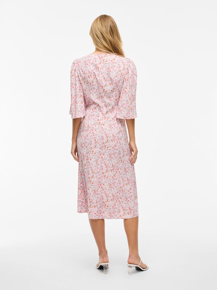 VILA SHORT SLEEVED MIDI DRESS, Ballerina, highres - 14105128_Ballerina_1223011_004.jpg