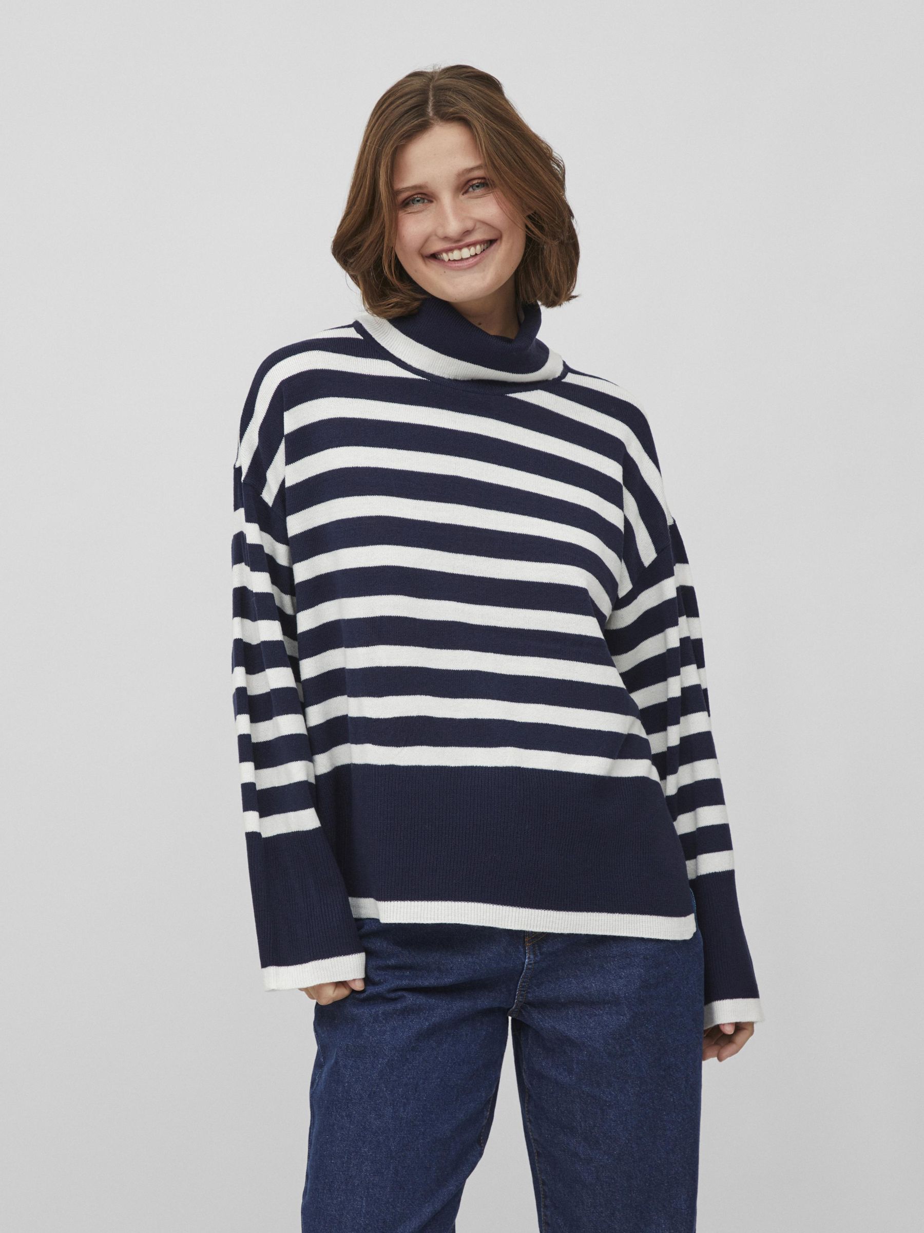 TURTLENECK KNITTED PULLOVER Blue VILA