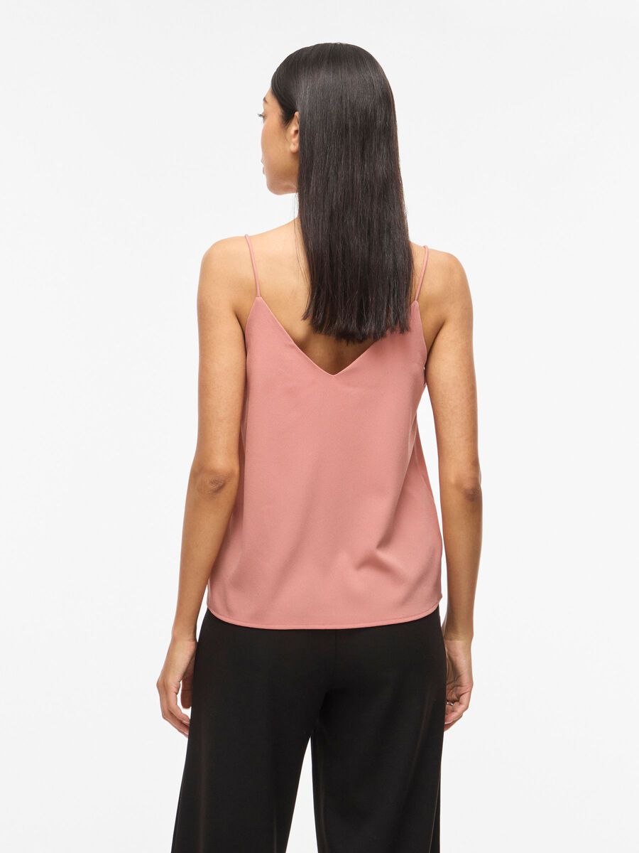 Product carousel image - VIMATHILDE V-NECK STRAP TOP, Old Rose | 2