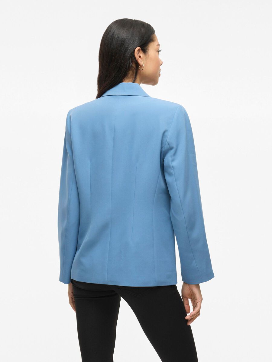 VILA À BOUTONNAGE SIMPLE BLAZER, Coronet Blue, highres - 14107071_CoronetBlue_004.jpg