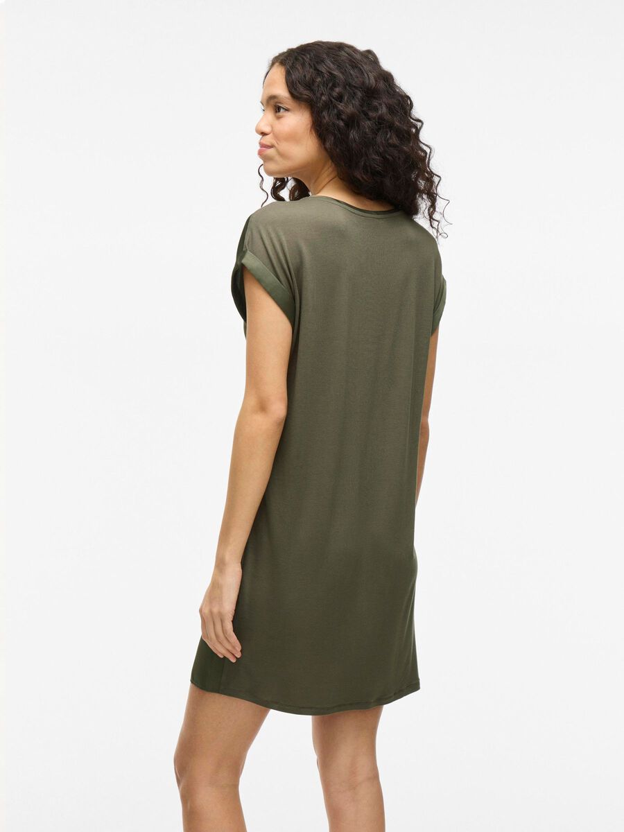 VILA KURZARM MINIKLEID, Dusty Olive, highres - 14109618_DustyOlive_004.jpg