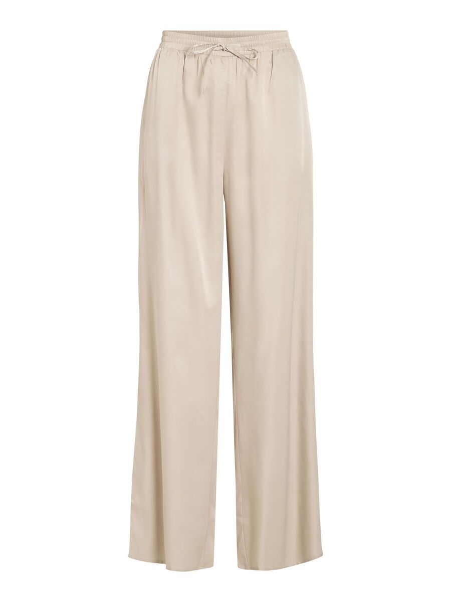 VILA HIGH WAIST TROUSERS, Feather Gray, highres - 14100323_FeatherGray_001.jpg