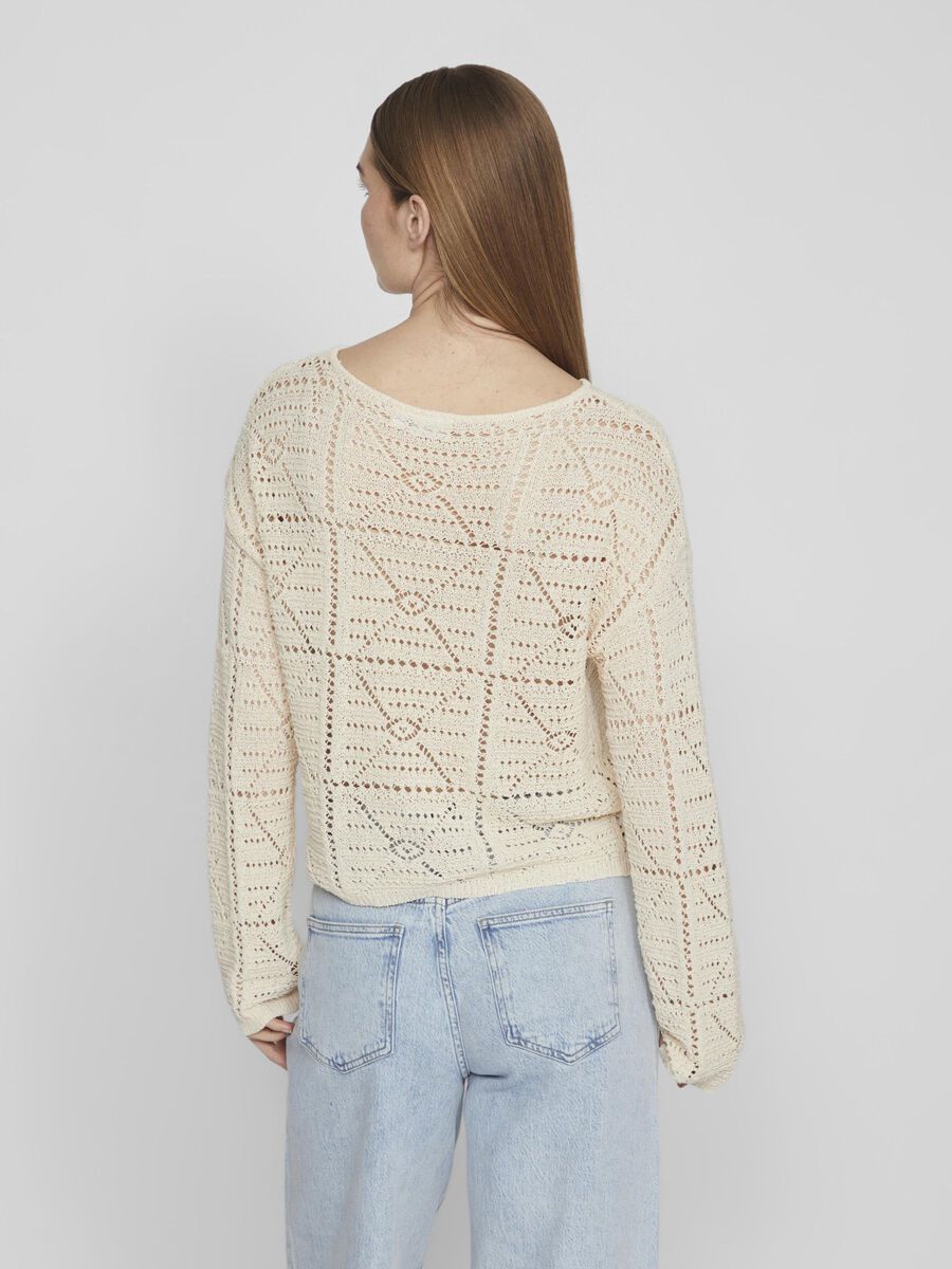 VILA CROPPED KNITTED TOP, Birch, highres - 14099182_Birch_004.jpg