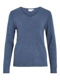 VILA VIRIL V-NECK KNITTED PULLOVER, Vintage Indigo, highres - 14042769_VintageIndigo_958941_001.jpg