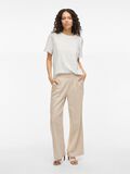 VILA VICELIANA ROUND NECK SHORT SLEEVED TOP, Snow White, highres - 14106095_SnowWhite_005.jpg