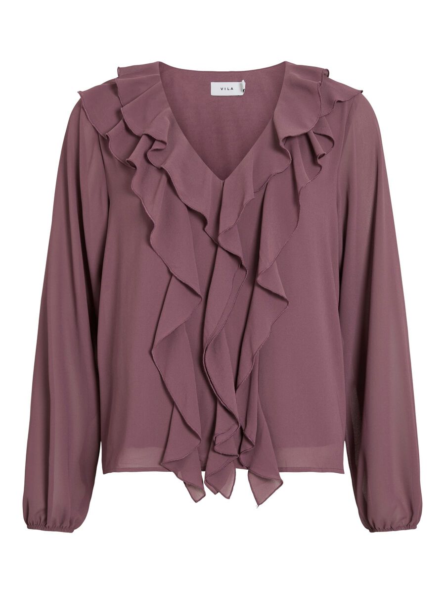 Carousel image - VIANE VOLANT TOP A MANICHE LUNGHE, Plum Wine | 6