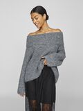 VILA OFF SHOULDER STICKAD TRÖJA, Medium Grey Melange, highres - 14104910_MediumGreyMelange_003.jpg