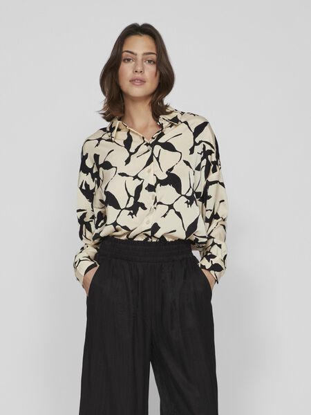 Vila LOOSE FIT PATTERNED SHIRT, Birch, highres - 14097849_Birch_1113612_003.jpg